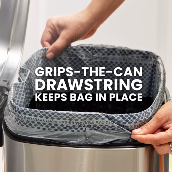Glad ForceFlex Max Strength Tall Kitchen Drawstring Trash Bags, Gain Lavender 13 gal., 120 ct. - Image 6