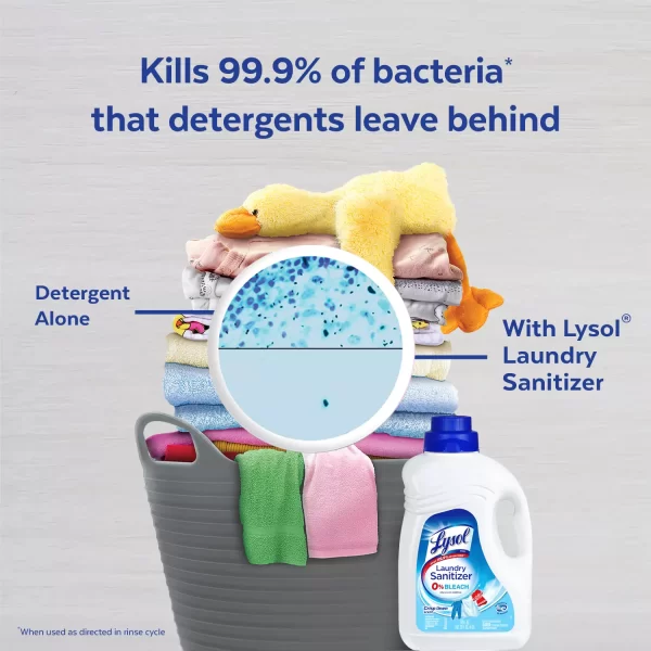 Lysol Laundry Sanitizer Additive, Crisp Linen 150 fl. oz. - Image 2