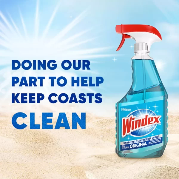 Windex Original Glass Cleaner, 1 spray bottle + 128 fl. oz. Refill - Image 6