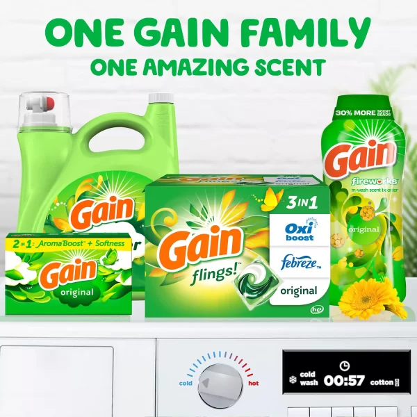 Gain Flings! 3 in 1 Laundry Detergent Pacs, Original Scents, 152 ct. - Image 8