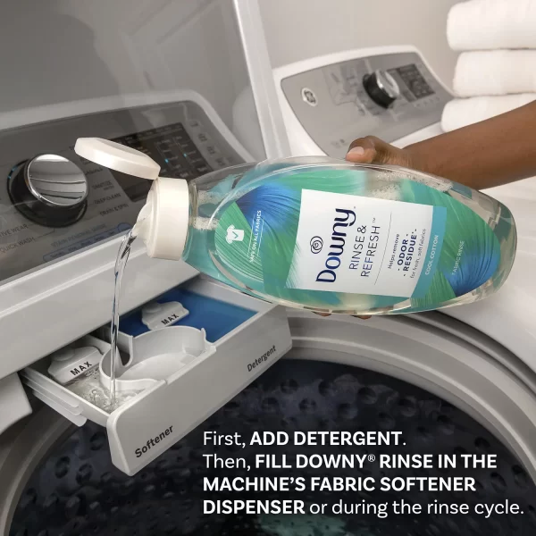 Downy Rinse & Refresh Laundry Fabric Rinse, Cool Cotton, 3 Bottles, 76.5 fl. oz. - Image 3