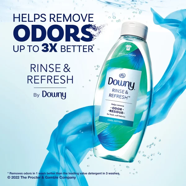 Downy Rinse & Refresh Laundry Fabric Rinse, Cool Cotton, 3 Bottles, 76.5 fl. oz. - Image 4