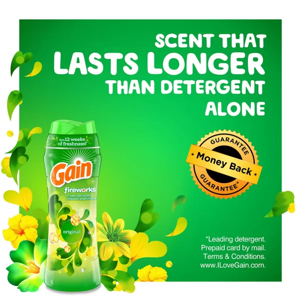 Gain Fireworks In-Wash Scent Booster Beads, Original Scent, 39.9 oz - Image 3