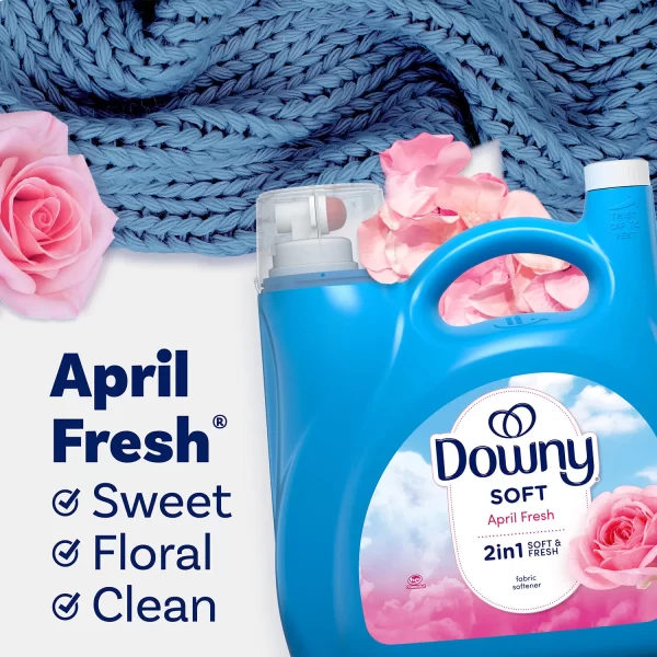 Downy Soft & Fresh Liquid Fabric Softener, April Fresh, 257 loads, 150 fl. oz. - Image 2