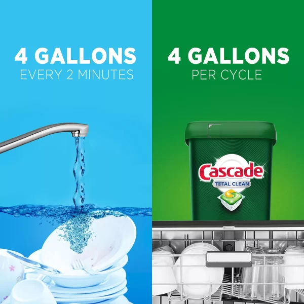 Cascade Total Clean ActionPacs Dishwasher Detergent, Fresh Scent, 95 ct. - Image 3
