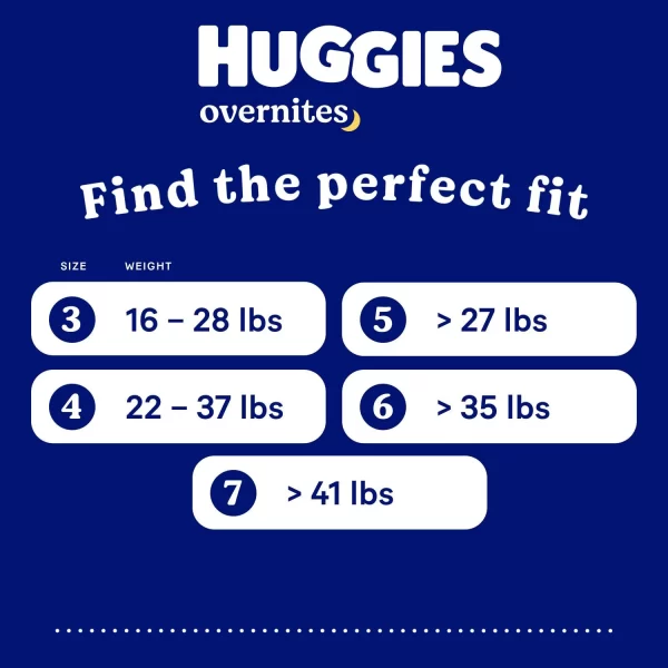 Huggies Overnites Nighttime Baby Diapers, Sizes 3-7 - Image 8