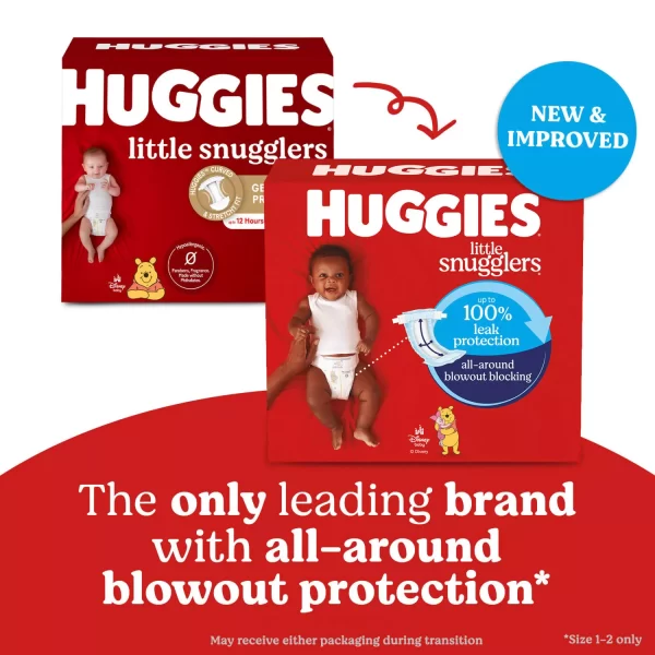 Huggies Little Snugglers Baby Diapers, Sizes Newborn-2 - Image 8