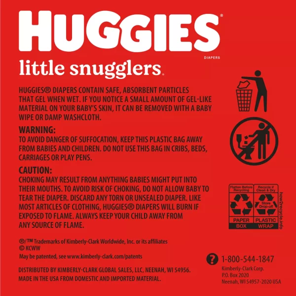 Huggies Little Snugglers Baby Diapers, Sizes Newborn-2 - Image 5