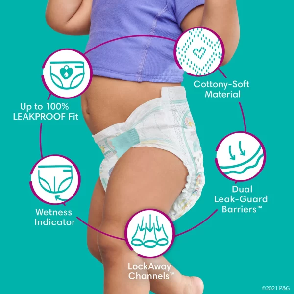 Pampers Cruisers Stay-Put Fit Diapers, Sizes:3-7 - Image 2