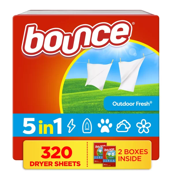 Bounce Fabric Softener Dryer Sheets, Outdoor Fresh, 320 ct. - Image 3