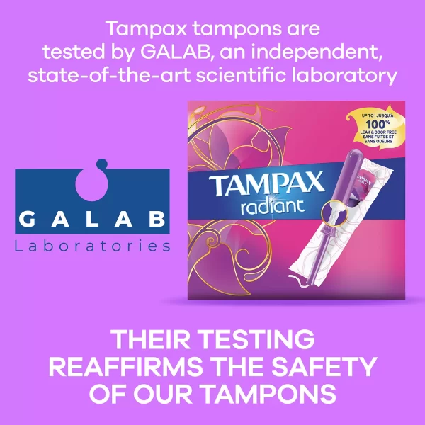 Tampax Radiant Tampons Trio Pack, Unscented, 77 ct. - Image 6