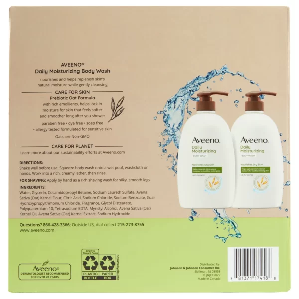 Aveeno Daily Moisturizing Body Wash, 33 fl. oz., 2 pk. - Image 3