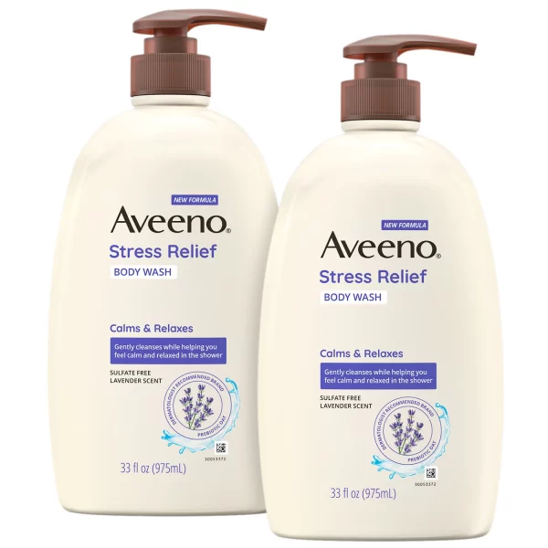 Aveeno Stress Relief Body Wash, 33 fl. oz., 2 pk. - Image 7
