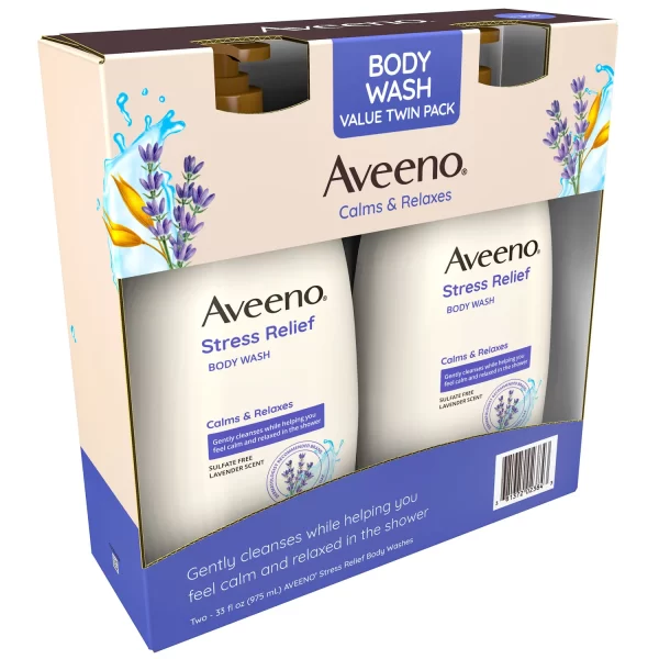 Aveeno Stress Relief Body Wash, 33 fl. oz., 2 pk. - Image 3