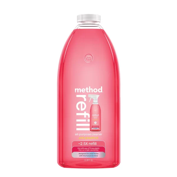 Method All Purpose Cleaner, Pink Grapefruit, 28 fl. oz. Spray Bottle + Refill, Total 96 fl. oz. - Image 5