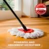 O-Cedar EasyWring Microfiber Spin Mop, Bucket Floor Cleaning System, Red, Gray, Standard - Image 4