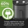 Instant Pot Essentials 4QT Air Fryer with EvenCrisp Technology that Crisps and Reheats, Easily Adjust Time & Temperature For Quick Meals, 100+ In-App Recipes, from the Makers of Instant Pot, Black - Image 3