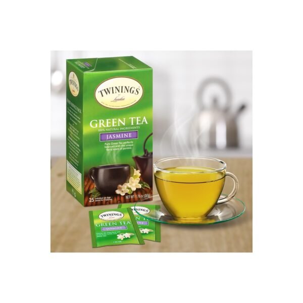 Twinings Green Tea With Jasmine, Individually Wrapped Bags, 25 Count Pack of 1, Fragrant, Floral & Caffeinated - Image 5