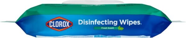Clorox Disinfecting Wipes, Bleach Free, Household Essentials, Fresh Scent, Moisture Seal Lid, 75 Cleaning Wipes, Pack of 3 (New Packaging) - Image 2