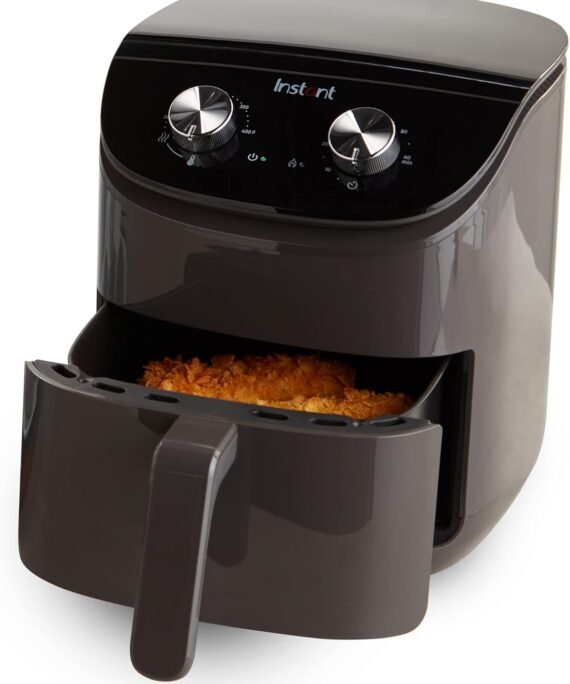 Instant Pot Essentials 4QT Air Fryer with EvenCrisp Technology that Crisps and Reheats, Easily Adjust Time & Temperature For Quick Meals, 100+ In-App Recipes, from the Makers of Instant Pot, Black