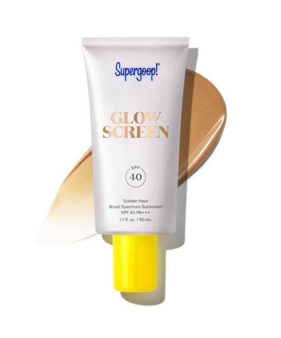 Supergoop! Glowscreen SPF 40, Golden Hour (Bronze Glow) - 1.7 fl oz - Glowy Primer + Broad Spectrum Tinted Sunscreen - Helps Filter Blue Light - Hydration - Hyaluronic Acid & Vitamin B5
