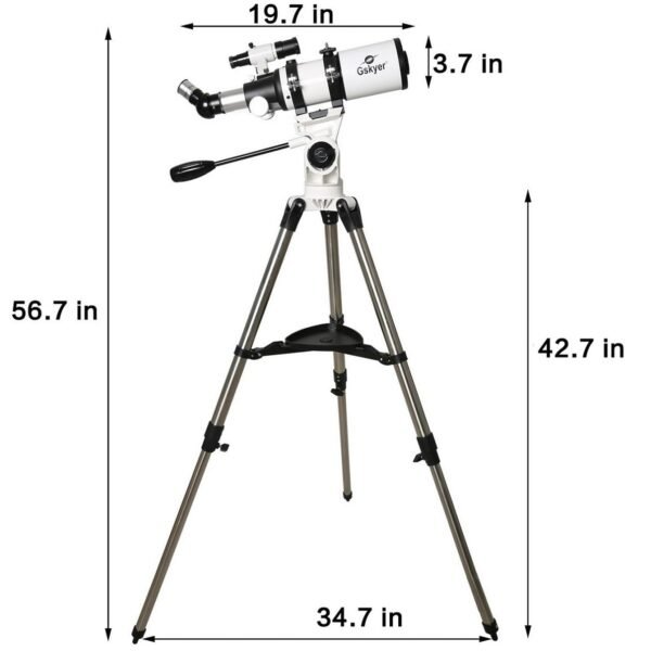 Gskyer Telescope, Telescopes for Adults, 80mm AZ Space Astronomical Refractor Telescope Kids, Adults Astronomy, German Technology Scope - Image 3