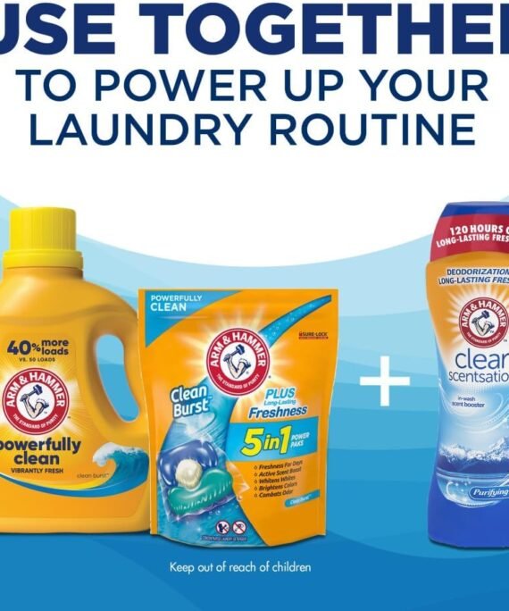 Arm & Hammer Clean Burst, 170 Loads Liquid Laundry Detergent, 170 Fl oz