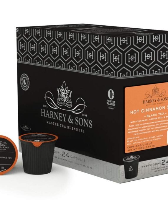 Harney and Sons Hot Cinnamon Spice Tea Capsules, 24 Count