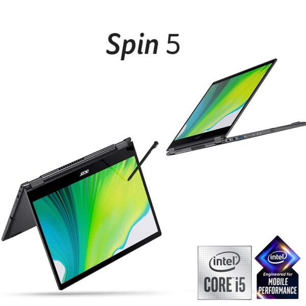 Acer Spin 5 Convertible Laptop, 13.5" 2256 x 1504 IPS Touch | 10th Gen Intel Core i5-1035G4 | 8GB LPDDR4 | 256GB NVMe SSD | WiFi 6 | Backlit KB | FPR | Active Stylus | Windows 10 Pro | SP513-54N-58XD - Image 3