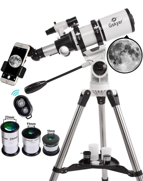 Gskyer Telescope, Telescopes for Adults, 80mm AZ Space Astronomical Refractor Telescope Kids, Adults Astronomy, German Technology Scope - Image 9