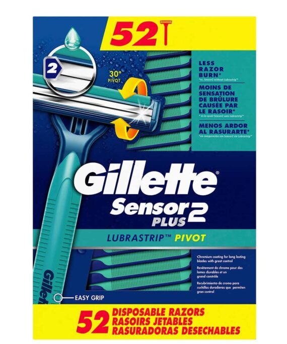 Gillette Sensor2 Plus Disposable Razor (52 Pack)