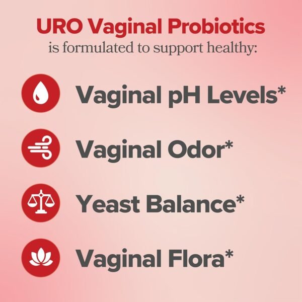 O Positiv URO Vaginal Probiotics for Women pH Balance with Prebiotics & Lactobacillus Probiotic Blend - Vaginal Health Supplement - Promote Healthy Vaginal Odor & Vaginal Flora, 60 Count (Pack of 1) - Image 8