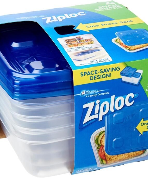Ziploc Container Sm Square 4Ct,