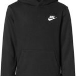 Nike Boy's Club Fleece Pullover Hoodie (Little Kids) Black 4 Little Kids