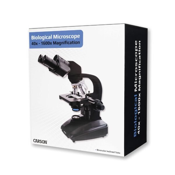 Carson Advanced 40x-1600x LED Lighted Compound Binocular Head Microscope with Abbe Condenser and Double Layer Mechanical Stage (MS-170) - Image 10