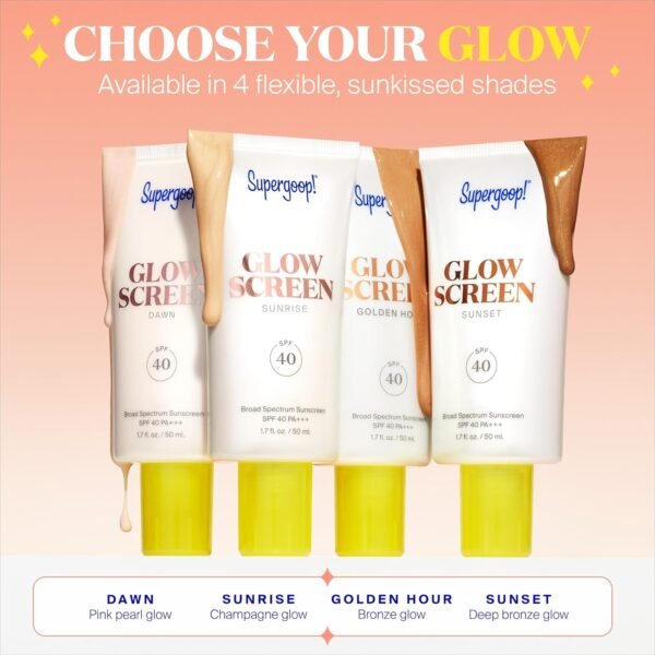 Supergoop! Glowscreen (SPF 40) - 0.5 fl oz - Glowy Primer + Broad Spectrum Tinted Sunscreen - Helps Filter Blue Light - Hydration - Hyaluronic Acid & Vitamin B5 - Image 3