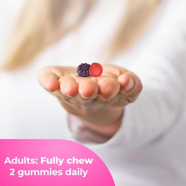 ONE A DAY Multi+ Hair, Skin & Nails, Multivitamin + Boost of Support for Healthy Hair, Skin & Nails with Biotin and Vitamins A, C, E & Zinc ,Gummy 120 Count (2 Month Supply) - Image 6