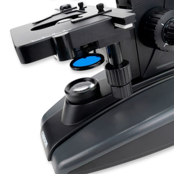 Carson Advanced 40x-1600x LED Lighted Compound Binocular Head Microscope with Abbe Condenser and Double Layer Mechanical Stage (MS-170) - Image 6