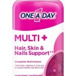 ONE A DAY Multi+ Hair, Skin & Nails, Multivitamin + Boost of Support for Healthy Hair, Skin & Nails with Biotin and Vitamins A, C, E & Zinc ,Gummy 120 Count (2 Month Supply)