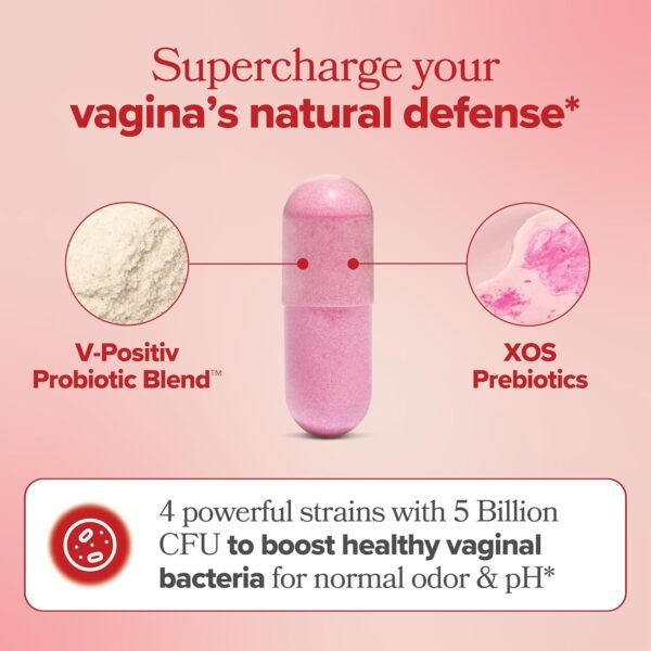 O Positiv URO Vaginal Probiotics for Women pH Balance with Prebiotics & Lactobacillus Probiotic Blend - Vaginal Health Supplement - Promote Healthy Vaginal Odor & Vaginal Flora, 60 Count (Pack of 1) - Image 7