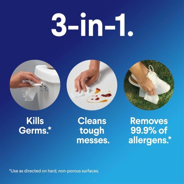 Clorox Disinfecting Wipes, Bleach Free, Household Essentials, Fresh Scent, Moisture Seal Lid, 75 Cleaning Wipes, Pack of 3 (New Packaging) - Image 9