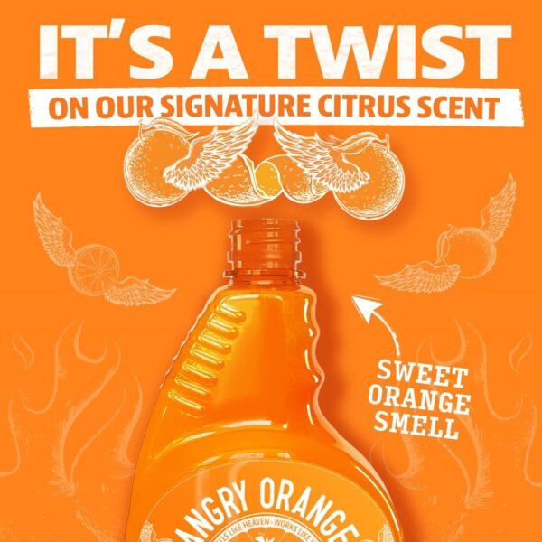 Angry Orange Stain Remover - 32oz Enzyme Pet Cleaner - Dog & Cat Urine Destroyer and Stain Remover - Citrus Spray Cleaning Solution - Puppy Supplies - Image 3