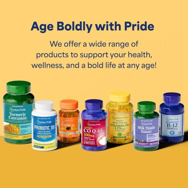 Puritan's Pride Coenzyme CoQ10 200mg, Dietary Supplement for Heart Health, Blood Pressure, Oral Gum Health, and Healthy Aging Support, 240 Rapid Release Softgels, 2-Pack - Image 3
