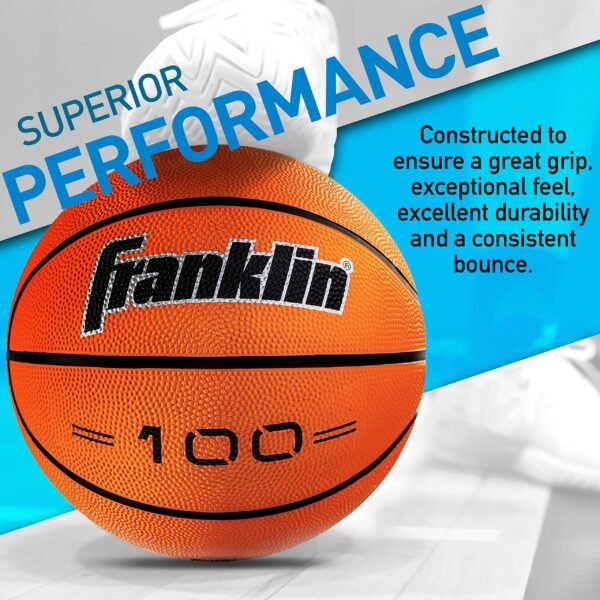 Franklin Sports Grip-Rite 100 Basketball - Official Size - Image 4