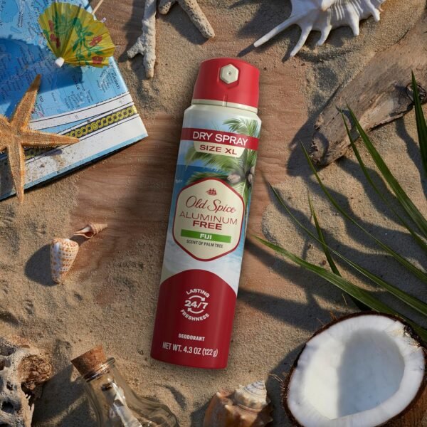 Old Spice Men's Aluminum Free Deodorant Dry Body Spray, Fiji, 24/7 Odor Protection, 4.3oz (Pack of 3) - Image 5