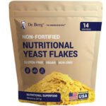Dr. Berg Premium Nutritional Yeast Flakes - Delicious Non-Fortified Nutritional Yeast with Naturally Occurring B Vitamins - 8oz