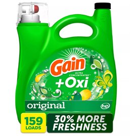 Gain + Oxi Liquid Laundry Detergent, Original, 159 Loads, 170 fl. oz.
