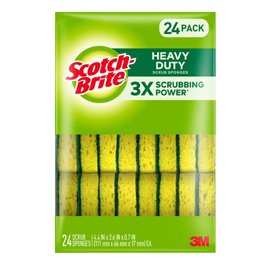 Scotch-Brite Heavy Duty Scrub Sponges, Individually Wrapped 24 ct.