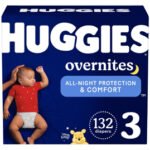 Huggies Overnites Nighttime Baby Diapers, Sizes 3-7
