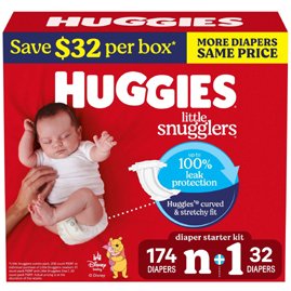 Huggies Little Snugglers Baby Diapers, Sizes Newborn-2